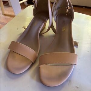 Dream Pairs Nude Ankle Strap Sandals